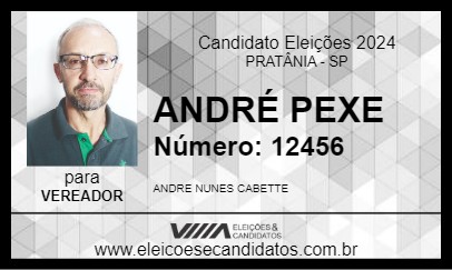 Candidato ANDRÉ PEXE 2024 - PRATÂNIA - Eleições