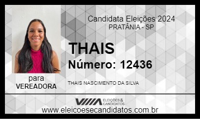 Candidato THAIS 2024 - PRATÂNIA - Eleições