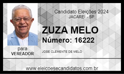 Candidato ZUZA MELO 2024 - JACAREÍ - Eleições