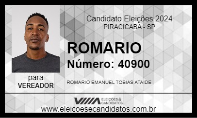 Candidato ROMARIO 2024 - PIRACICABA - Eleições