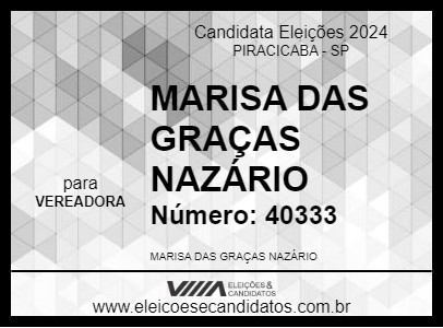 Candidato MARISA DAS GRAÇAS NAZÁRIO 2024 - PIRACICABA - Eleições