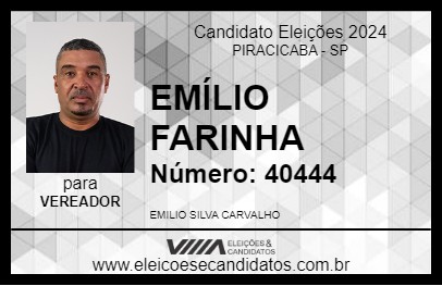 Candidato EMÍLIO FARINHA 2024 - PIRACICABA - Eleições