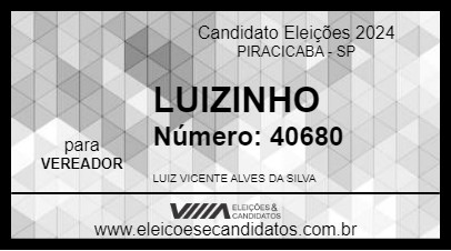 Candidato LUIZINHO 2024 - PIRACICABA - Eleições