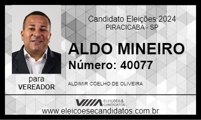 Candidato ALDO MINEIRO 2024 - PIRACICABA - Eleições