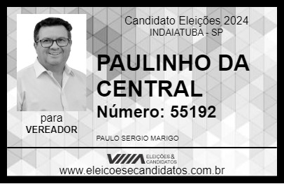 Candidato PAULINHO MARIGO 2024 - INDAIATUBA - Eleições