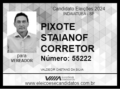 Candidato PIXOTE STAIANOF CORRETOR 2024 - INDAIATUBA - Eleições