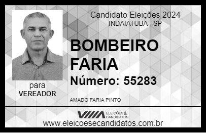 Candidato BOMBEIRO FARIA 2024 - INDAIATUBA - Eleições