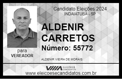 Candidato ALDENIR CARRETOS 2024 - INDAIATUBA - Eleições