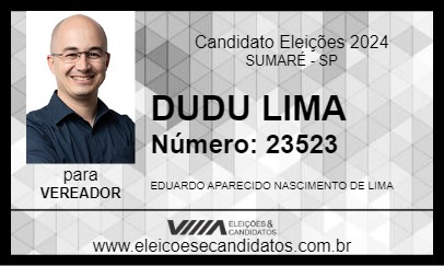 Candidato DUDU LIMA 2024 - SUMARÉ - Eleições