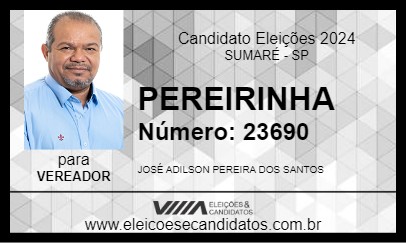 Candidato PEREIRINHA 2024 - SUMARÉ - Eleições