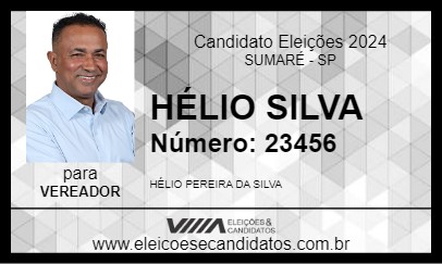 Candidato HÉLIO SILVA 2024 - SUMARÉ - Eleições