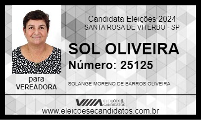 Candidato SOL OLIVEIRA 2024 - SANTA ROSA DE VITERBO - Eleições