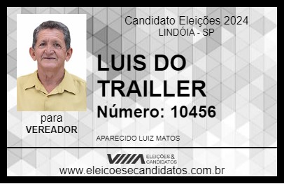 Candidato LUIS DO TRAILLER 2024 - LINDÓIA - Eleições