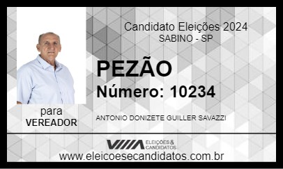 Candidato PEZÃO 2024 - SABINO - Eleições