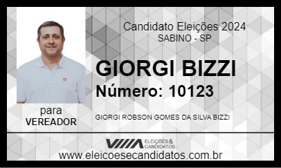 Candidato GIORGI BIZZI 2024 - SABINO - Eleições