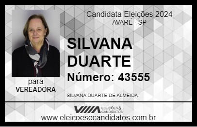 Candidato SILVANA DUARTE 2024 - AVARÉ - Eleições