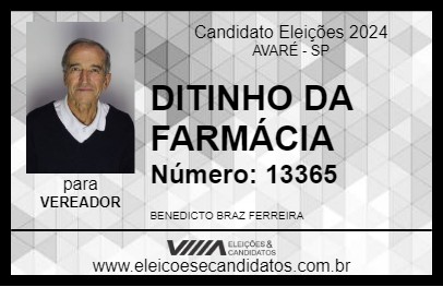 Candidato DITINHO DA FARMÁCIA 2024 - AVARÉ - Eleições