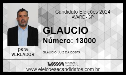 Candidato GLAUCIO 2024 - AVARÉ - Eleições