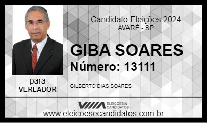 Candidato GIBA SOARES 2024 - AVARÉ - Eleições