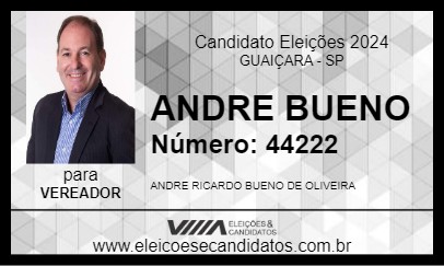 Candidato ANDRE BUENO 2024 - GUAIÇARA - Eleições