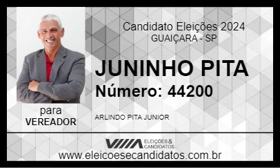 Candidato JUNINHO PITA 2024 - GUAIÇARA - Eleições