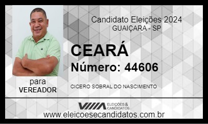 Candidato CEARÁ 2024 - GUAIÇARA - Eleições