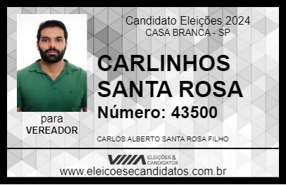 Candidato CARLINHOS SANTA ROSA 2024 - CASA BRANCA - Eleições