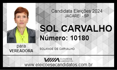 Candidato SOL CARVALHO 2024 - JACAREÍ - Eleições