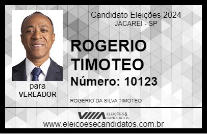 Candidato ROGERIO TIMOTEO 2024 - JACAREÍ - Eleições