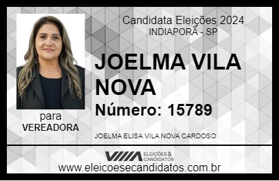 Candidato JOELMA VILA NOVA 2024 - INDIAPORÃ - Eleições