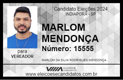 Candidato MARLOM MENDONÇA 2024 - INDIAPORÃ - Eleições