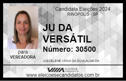 Candidato JU DA VERSÁTIL 2024 - RINÓPOLIS - Eleições