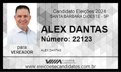 Candidato ALEX DANTAS 2024 - SANTA BÁRBARA D\OESTE - Eleições