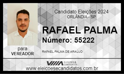 Candidato RAFAEL PALMA 2024 - ORLÂNDIA - Eleições