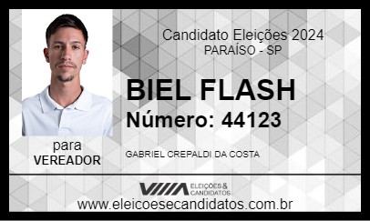 Candidato BIEL FLASH 2024 - PARAÍSO - Eleições