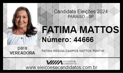 Candidato FATIMA MATTOS 2024 - PARAÍSO - Eleições