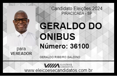 Candidato GALDINO DO ÔNIBUS 2024 - PIRACICABA - Eleições