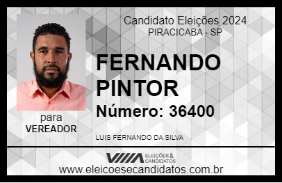 Candidato FERNANDO PINTOR 2024 - PIRACICABA - Eleições