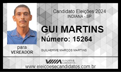 Candidato GUI MARTINS 2024 - INDIANA - Eleições