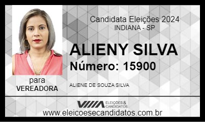 Candidato ALIENY SILVA 2024 - INDIANA - Eleições