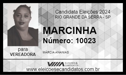 Candidato MARCINHA 2024 - RIO GRANDE DA SERRA - Eleições