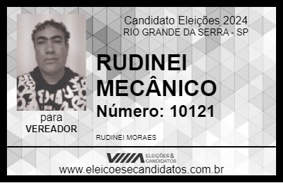 Candidato RUDINEI MECÂNICO 2024 - RIO GRANDE DA SERRA - Eleições