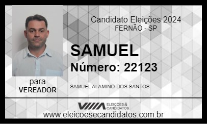 Candidato SAMUEL 2024 - FERNÃO - Eleições