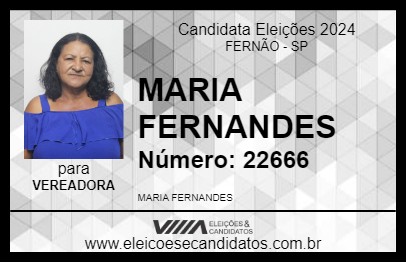 Candidato MARIA FERNANDES 2024 - FERNÃO - Eleições