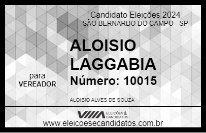 Candidato ALOISIO LAGGABIA 2024 - SÃO BERNARDO DO CAMPO - Eleições