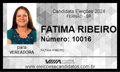 Candidato FATIMA RIBEIRO 2024 - FERNÃO - Eleições