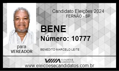 Candidato BENE 2024 - FERNÃO - Eleições