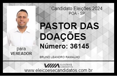 Candidato PASTOR DAS DOAÇÕES 2024 - POÁ - Eleições