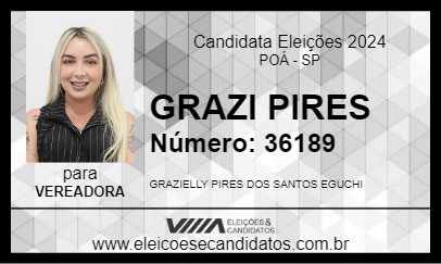 Candidato GRAZI PIRES 2024 - POÁ - Eleições