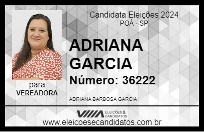 Candidato ADRIANA GARCIA 2024 - POÁ - Eleições